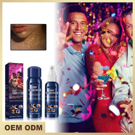 🔥Hot Sale💖Vattentät Glitter Spray Stage Fest Hår och kläder