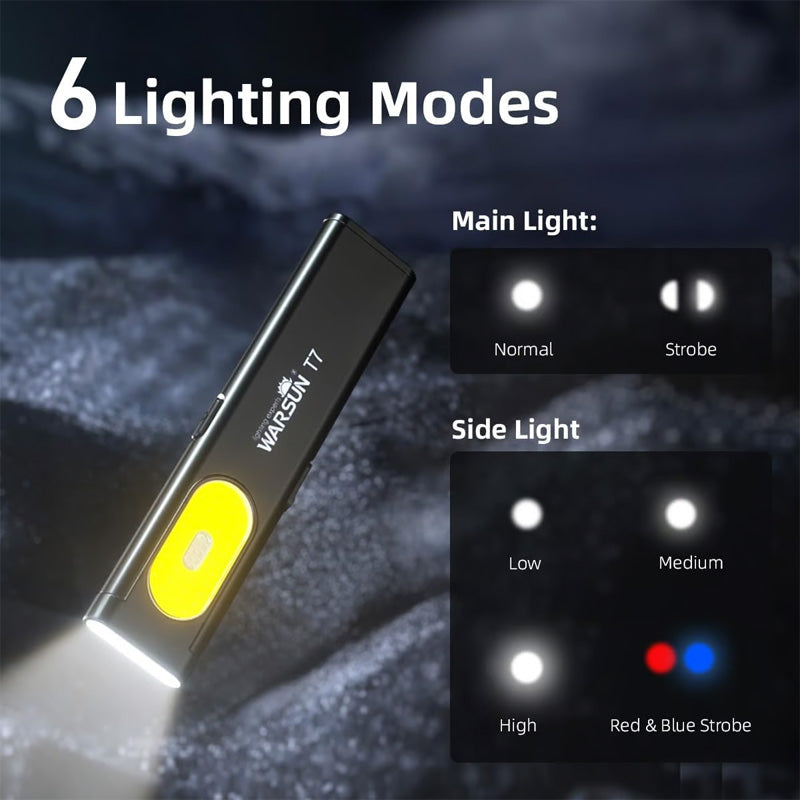 Multi-Mode Pocket LED-ficklampa